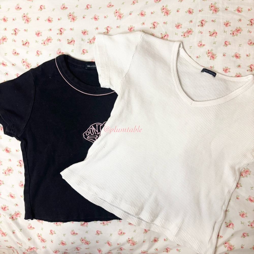 Brandy Melville Black and White Tees